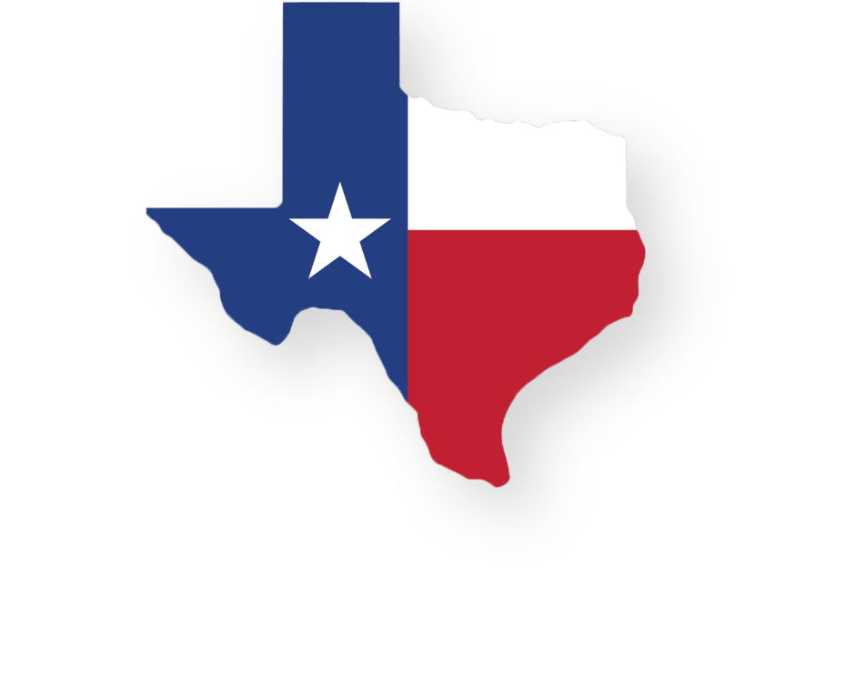 Texas State with Flag